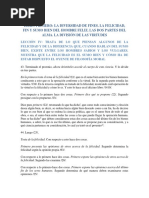 Comentario a La Ética Nicómaco - LIBRO PRIMERO - Lección IV