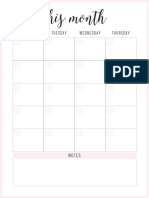 Blush - Monthly Planner - Portrait - A5