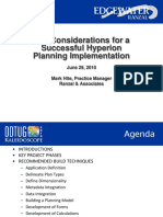 Key Considerations For A Successful Hyperion Planning Implementation