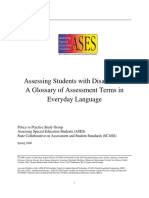 assessing students with disabilities glossary 2006