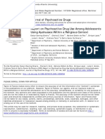 Report on Psychoactive Drug Use Among Adolescentes