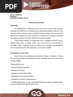  Critérios de Correção