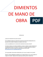 00 Rendimientos de Mano de Obra PDF