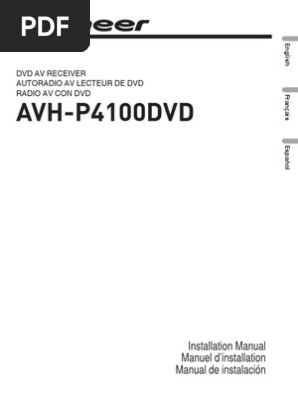 Pioneer Avh P4100dvd Wiring Diagram
