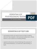 VI - Essentials of Psychological Testing
