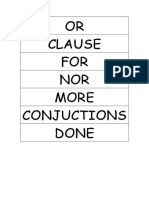 OR Clause FOR NOR More Conjuctions Done