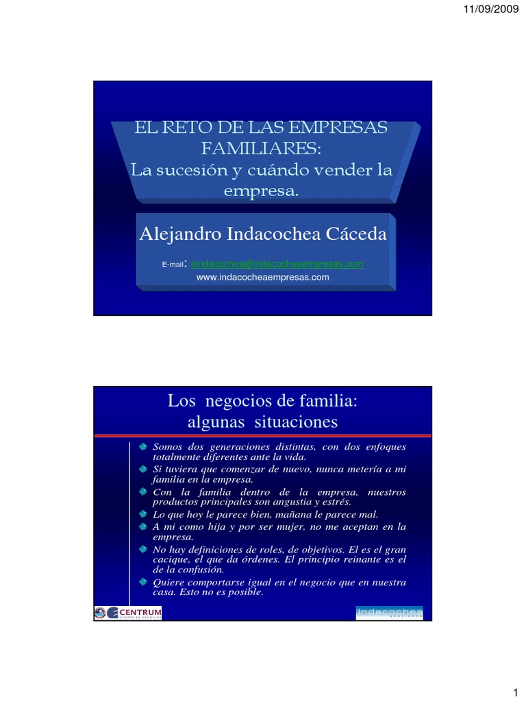 El Reto de Las Empresas Familiares | PDF | Adultos | Business