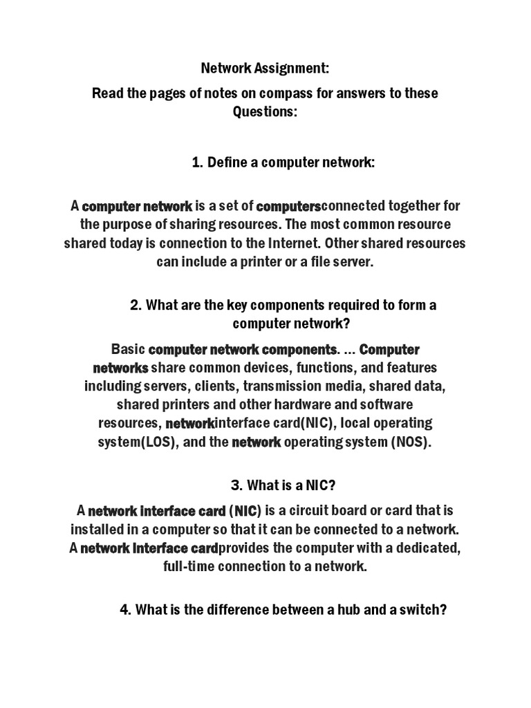 Network Assignment | PDF | Local Area Network | Computer Network