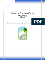 Metodologia para Formular Proyectos de Inversion para La Afc Modulo 1