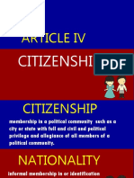 Article IV. Citizenship