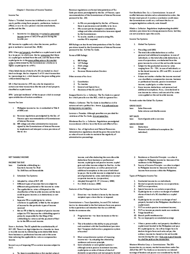 Overview of Schedular Tax System | PDF | Capital Gains Tax | Income Tax