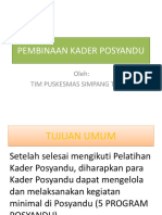 Pembinaan Kader Posyandu