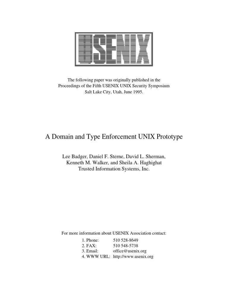 A Domain and Type Enforcement UNIX Prototype | PDF | Kernel (Operating ...
