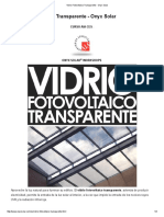 Vidrio Fotovoltaico Arquitectónico Transparente - Onyx Solar