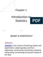Introduction To Statistics: 8/28/2017 Footer Text 1