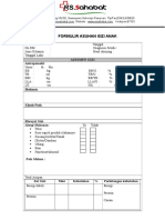 Formulir Asuhan Gizi