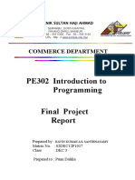 PE302 Introduction To Programming Final Project: Commerce Department