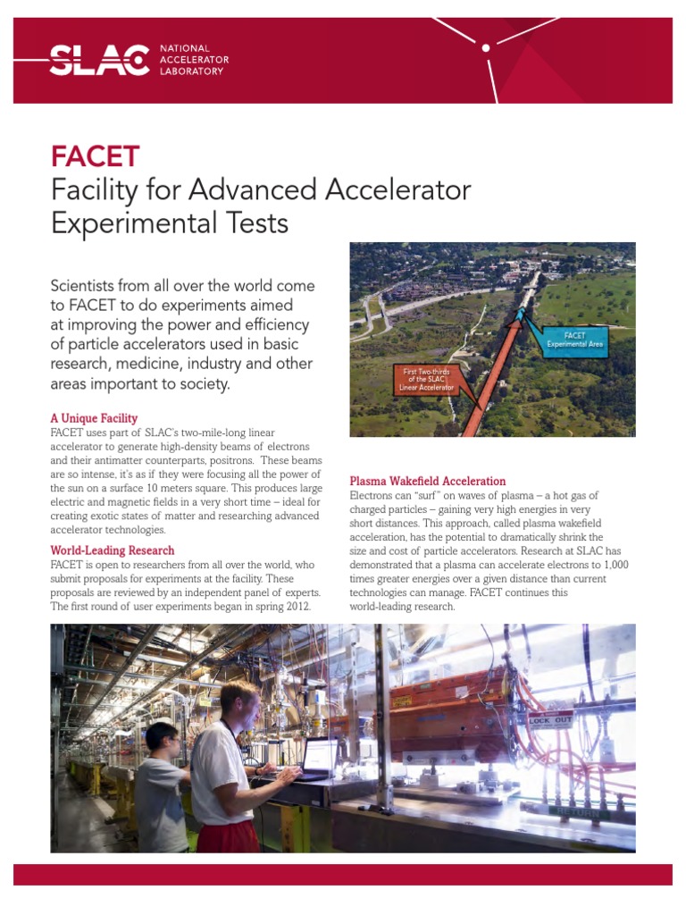 FACET Factsheet | PDF | Particle Accelerator | Electron