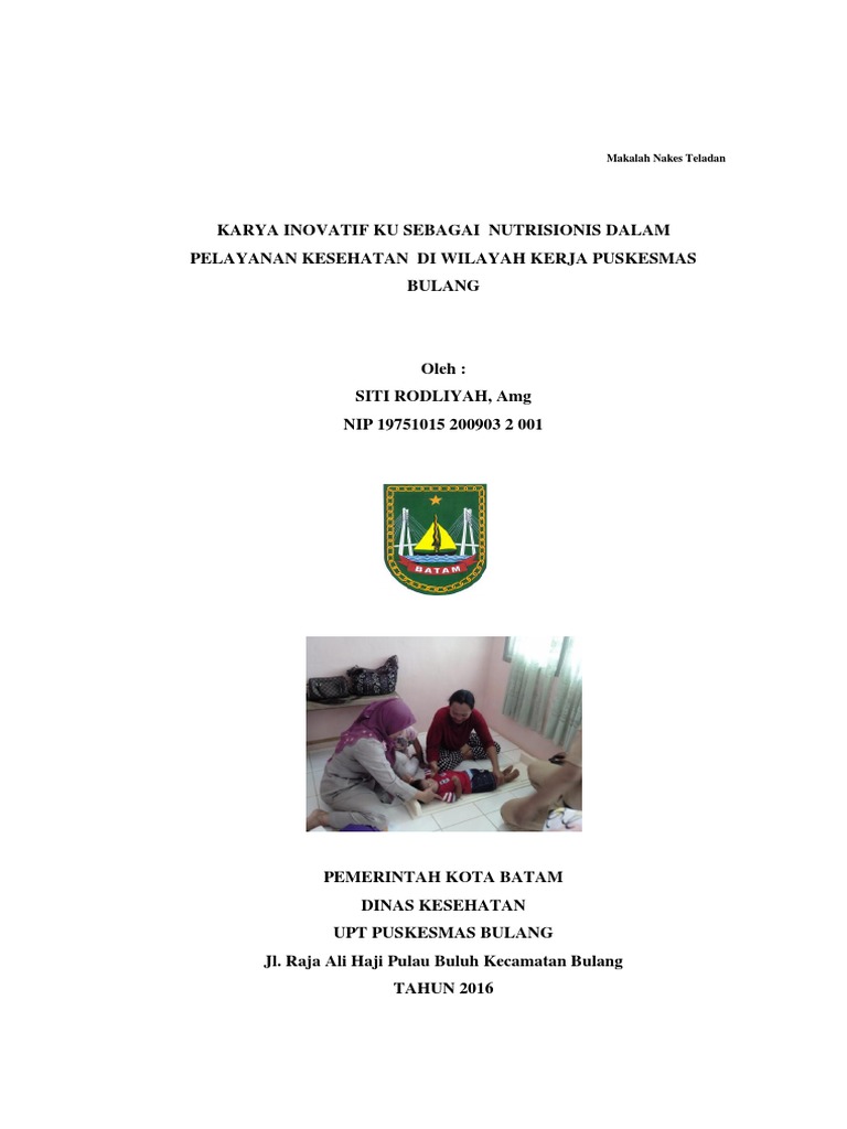 Halaman Cover Dan Daftar Isi Makalah Nakes Teladan Anggreany Gusniyatie Amd Farm