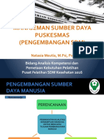 Materi Pengembangan SDM - Manajemen Puskesmas