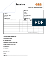 Proforma Invoice Format