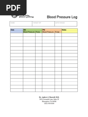 Blood Pressure Log