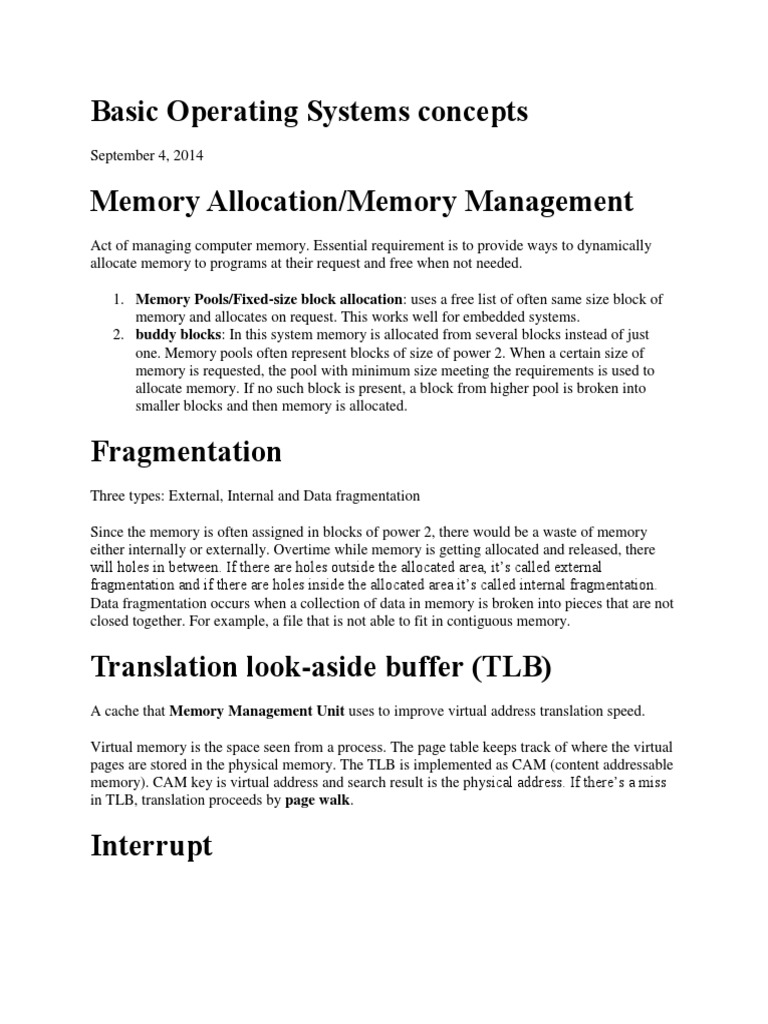 Basic Operating Systems Concepts | PDF | Computer Data Storage ...
