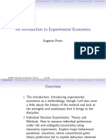 An Introduction To Experimental Economics: Eugenio Proto