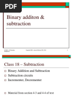 Lect 18 - Binary Addition and Subtraction