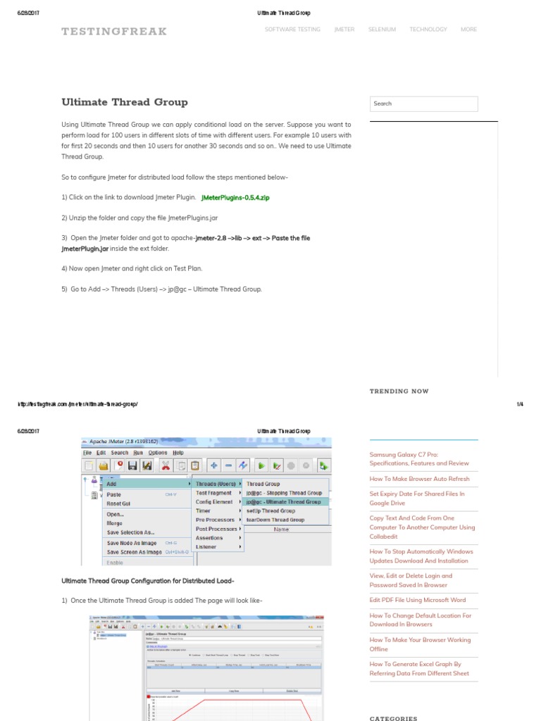 Ultimate Thread Group JMeter Plugins My Notes PDF Computing