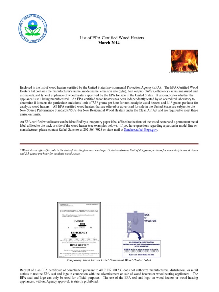 Certified Wood Stove Manufacturers: 2014 | PDF | Stove | Hvac