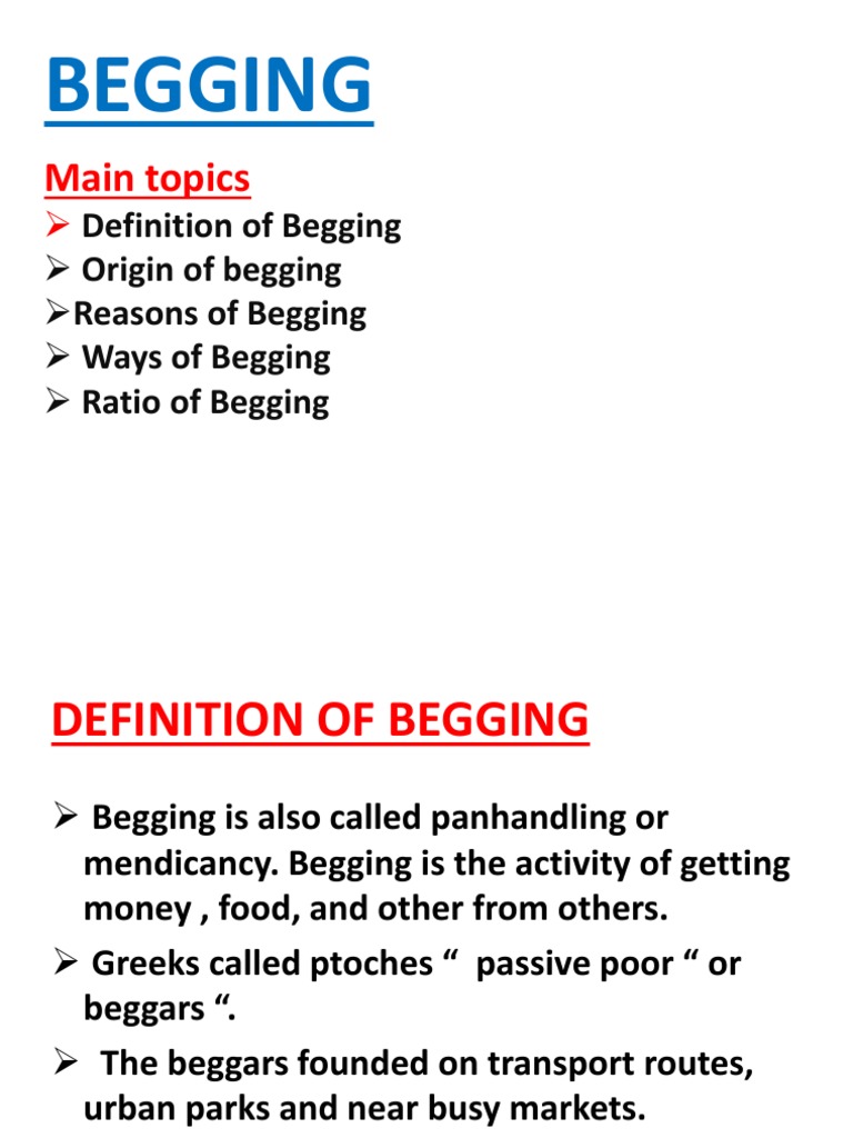 Begging | PDF