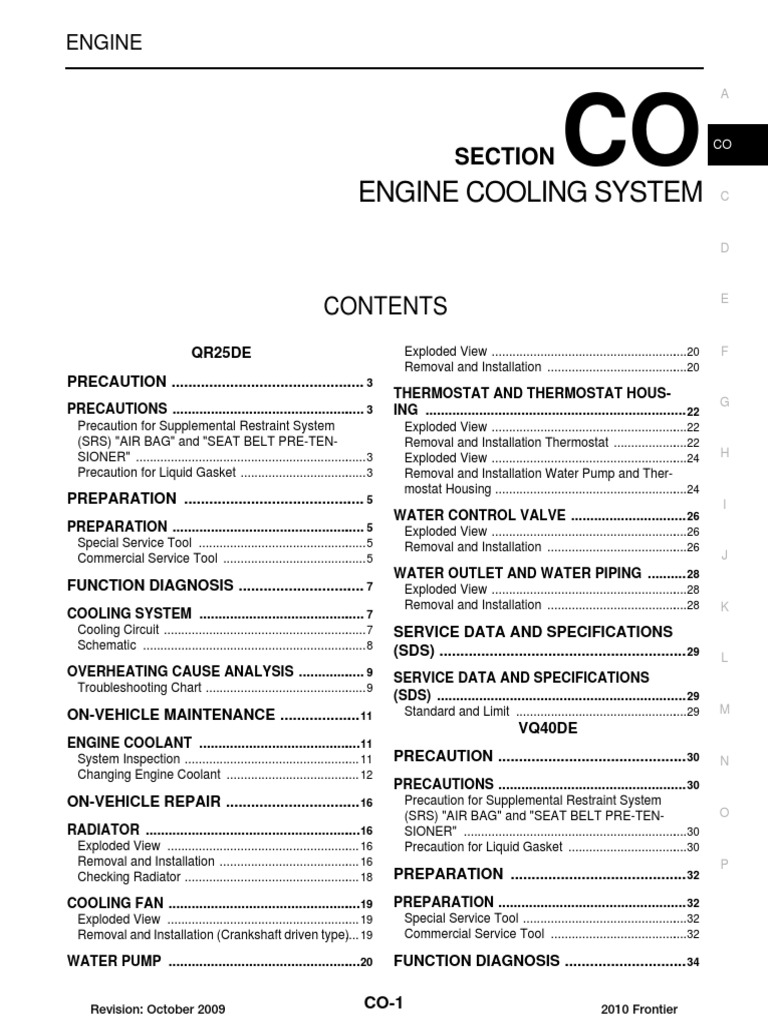 Engine Cooling System: Section | PDF | Airbag | Radiator