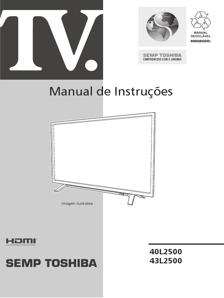 Toshiba 40L2500 Manual PDF HDMI Endereço de IP