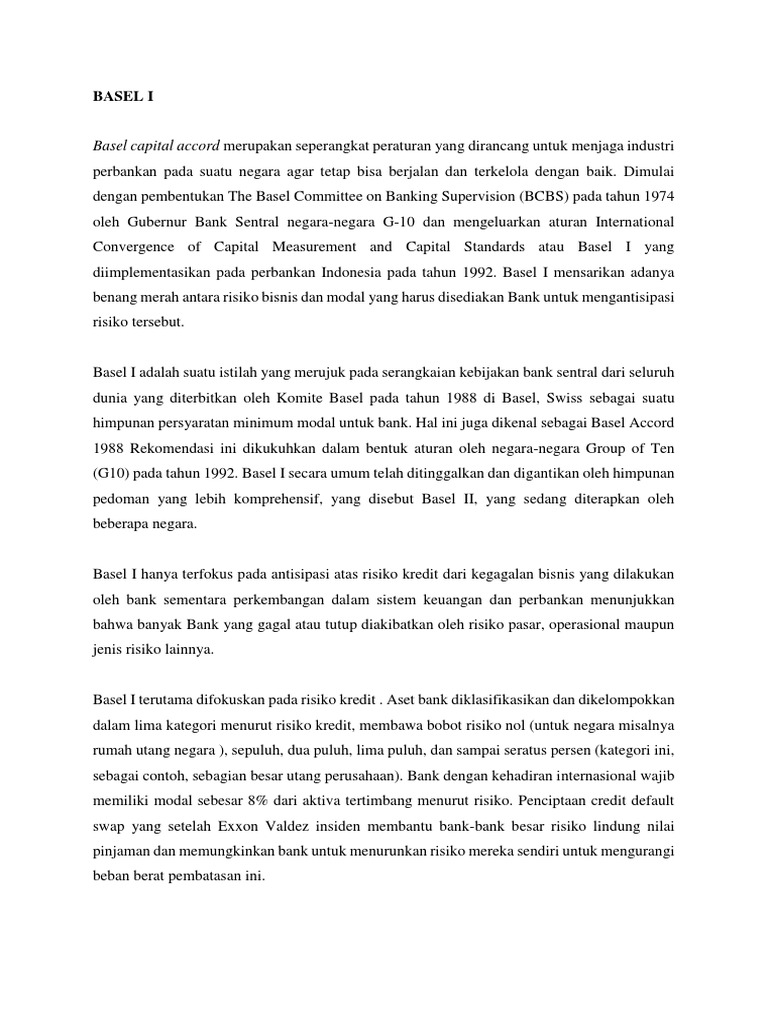 Basel I | PDF