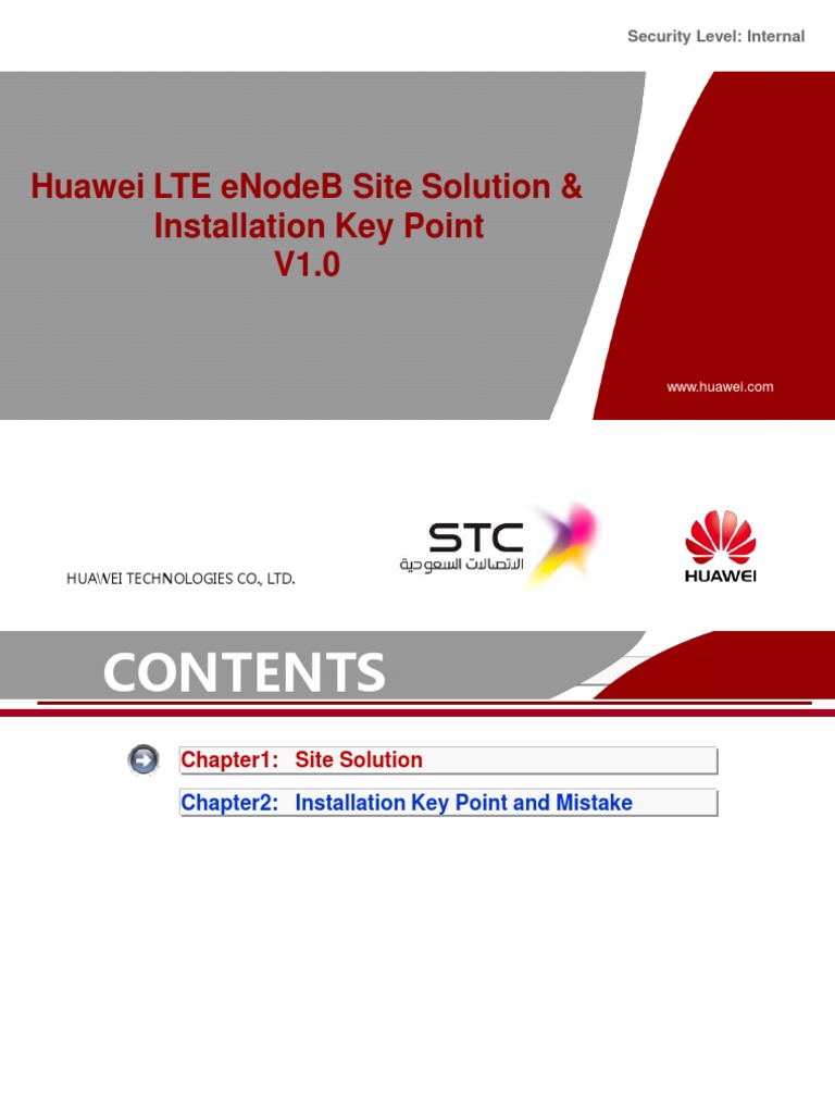 Huawei Lte Enodeb Site Solution Installation Key Point Pdf Pdf
