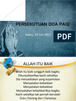 Persekutuan Doa Pagi: Sabtu, 29 Juli 2017