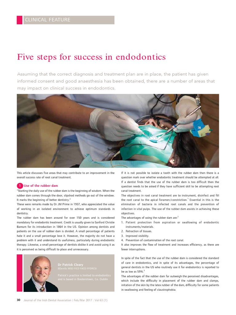 Five Steps For Success in Endodontics PDF Mouth Health Sciences