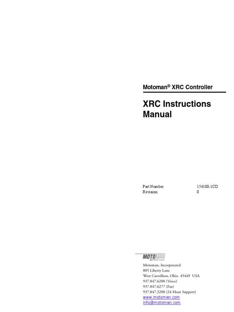 XRC Instructions Manual | PDF | Safety | Computer Engineering