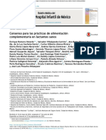 Consenso para Las Prácticas de Alimentación Complementaria en Lactantes Sanos