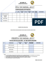 Consolidado de Puntos de La Fiesta Vicarial 2017