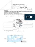 Prueba de Historia y Geografia