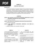 Cuentas Rubro 25 y 26 plan contable para insituciones financieras