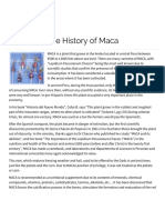 The History of Maca