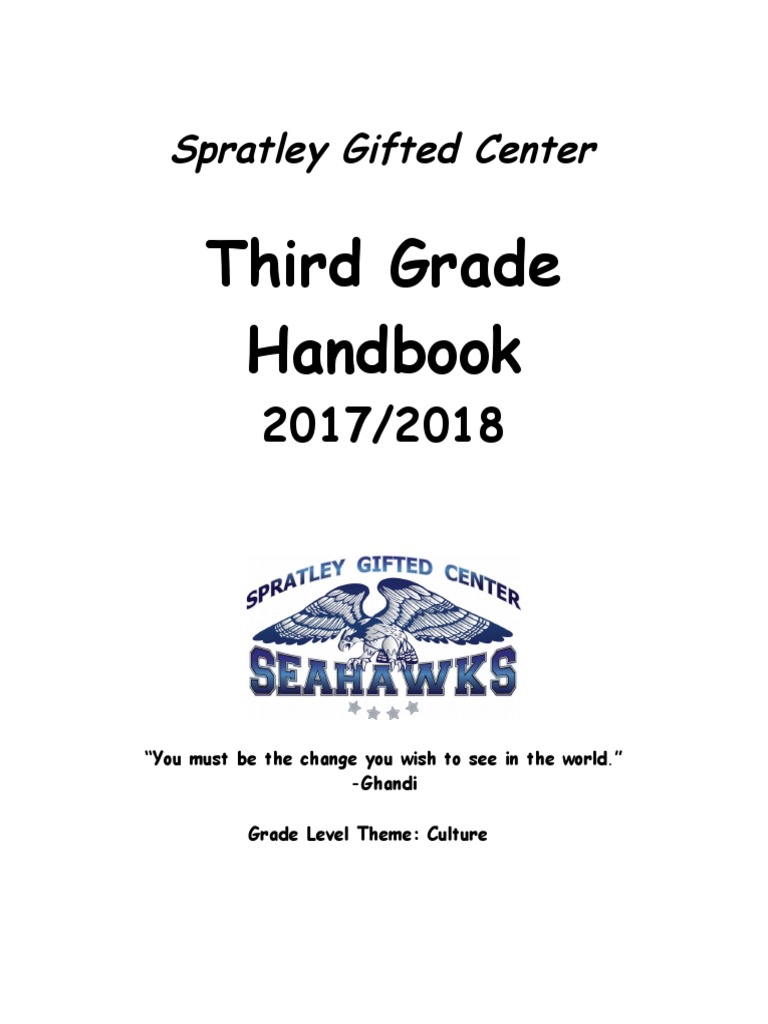 Spratley 3rd Grade Handbook 2017/18 | PDF | Homework | Reading ...