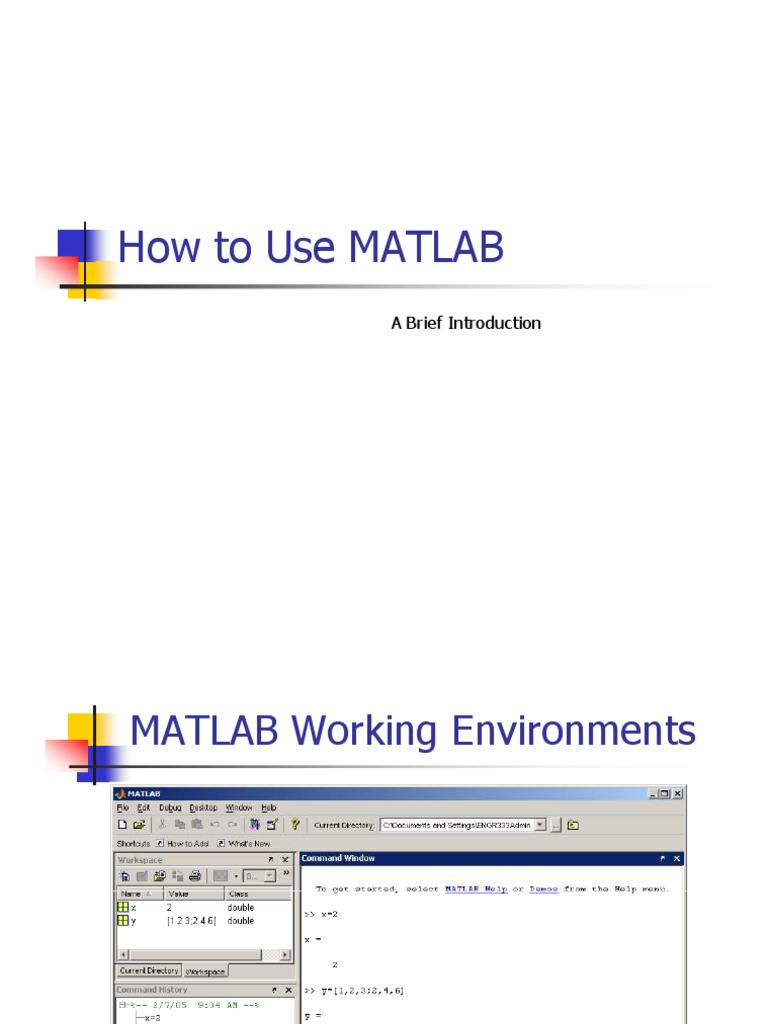 MATLAB Matrix Plotting Guide | PDF | Matrix (Mathematics) | Linear Algebra
