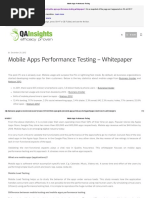 Mobile Apps Performance Testing