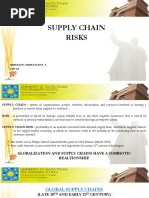 Supply Chain Risks: Barcelon, Maria Olivia T. Ust Gs