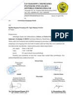 Surat Permohonan Kunjungan Pabrik