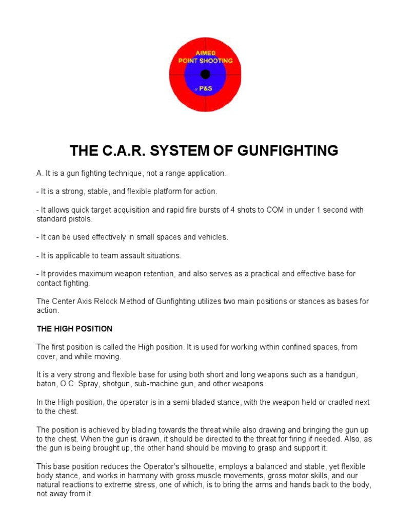 The C.A.R. System of Gunfighting | PDF | Arm | Hand